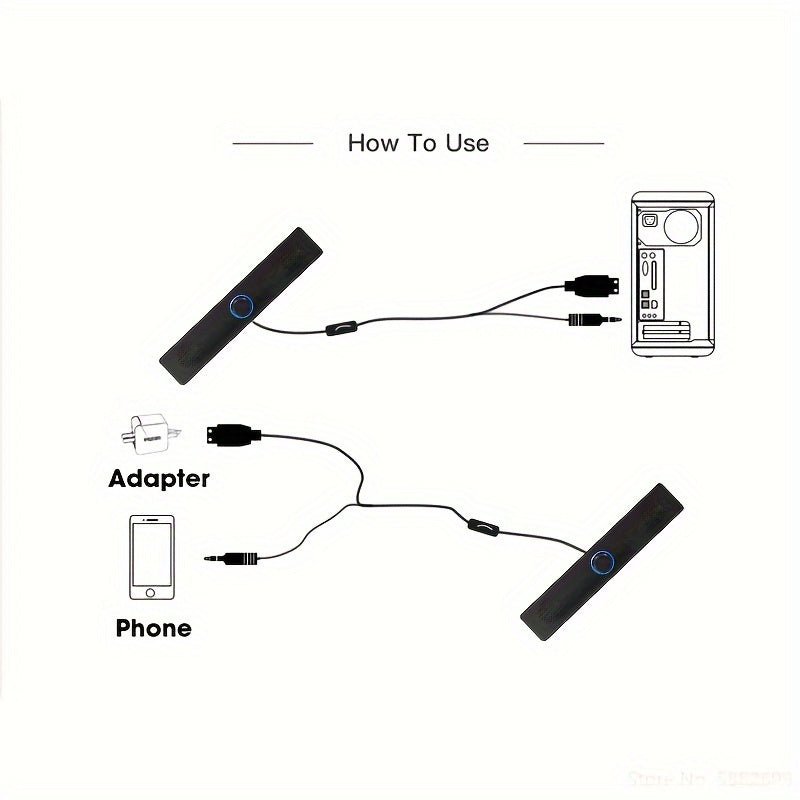 Soundbar Cablata Desktop (Dual Speaker) con Alimentazione USB